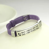 Lemegeton Baby Bracelets SOS Stainless Steel Emergency Pho