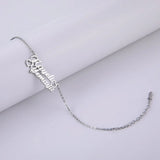 Lemegeton Two Name Bracelet Personalized Stainless Steel Charm Bracelet