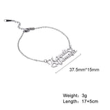 Lemegeton Two Name Bracelet Personalized Stainless Steel Charm Bracelet