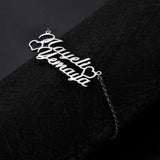 Lemegeton Two Name Bracelet Personalized Stainless Steel Charm Bracelet