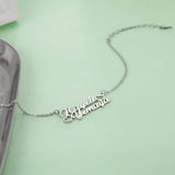 Lemegeton Two Name Bracelet Personalized Stainless Steel Charm Bracelet