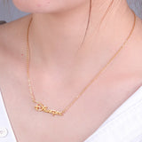 Lemegeton Kids Name Necklace Personalized Stainless Steel Pendant