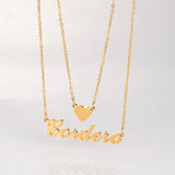 Heart Choker Stainless Steel Name Necklace Personalized Initial Necklaces