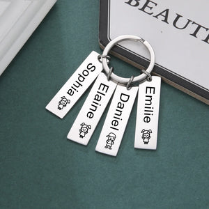 Personalized Lemegeton Family Name Keychain Stainless Steel Keyring