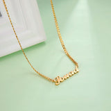 Lemegeton Gothic Name Necklace Cuban Chain Choker Stainless Steel Jewelry