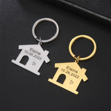 Lemegeton Home Keychain Engraved Family Name Key Chain