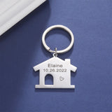 Lemegeton Home Keychain Engraved Family Name Key Chain
