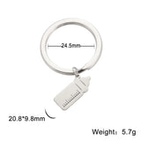Lemegeton Baby Name Keychain Stainless Steel Engraved Keyring Mom Dad Gift