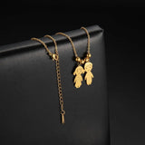 Lemegeton Personalized Boy Girl Kids Family Name Necklace