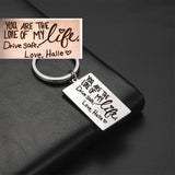 Personalized Kids Drawing Keychain - Engraved Handwriting Family Key Chain