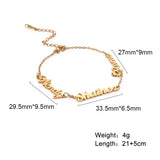 Custom Family Name Bracelet - Stainless Steel Pendant