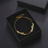 Custom Family Name Bracelet - Stainless Steel Pendant