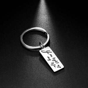 Custom Handwriting Name Keychain Stainless Steel Keyring
