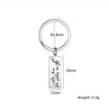 Custom Handwriting Name Keychain Stainless Steel Keyring