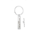 Custom Handwriting Name Keychain Stainless Steel Keyring