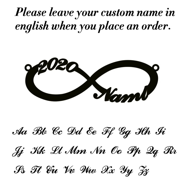 Personalized Infinity Name Necklace For Women Letter Pendant Necklaces