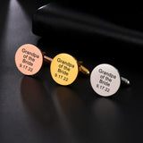 Personalized Stainless Steel Grandpa & Father of the Bride Cuff Links
