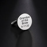 Personalized Stainless Steel Grandpa & Father of the Bride Cuff Links