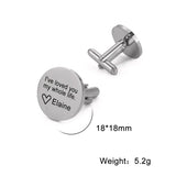 Personalized Stainless Steel Grandpa & Father of the Bride Cuff Links