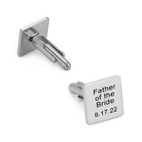 Personalized Stainless Steel Grandpa & Father of the Bride Cuff Links