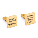 Personalized Stainless Steel Grandpa & Father of the Bride Cuff Links