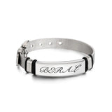 Custom Engraved Name Bracelet Stainless Steel Band