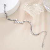 Lemegeton Arabic Name Bracelet Stainless Steel Cuban Chain