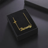 Personalized Butterfly Necklace Heart Choker Nameplate