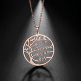 Tree Of Life Necklace Personalized Name Stainless Steel Jewelry Gift