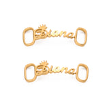 Personalized Name Shoe Buckle Jewelry Stainless Steel Shoelaces Decorations