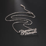 Lemegeton Double Name Necklace Stainless Steel Women Jewelry