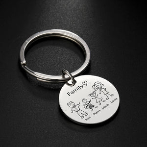 Lemegeton Family Keychain Stainless Steel Keyring