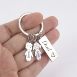 Lemegeton Family Names Keychain Stainless Steel Engrave Name Keyring