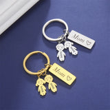 Lemegeton Family Names Keychain Stainless Steel Engrave Name Keyring