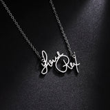 Personalized Handwriting Name Necklace Stainless Steel Jewelry For Women