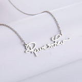 Personalized Handwriting Name Necklace Stainless Steel Jewelry For Women