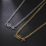 Lemegeton Personalized Name Necklace Stainless Steel Cuban Chain