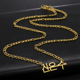 Lemegeton Personalized Name Necklace Stainless Steel Cuban Chain
