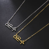 Lemegeton Personalized Name Necklace Stainless Steel Letter Pendant Choker
