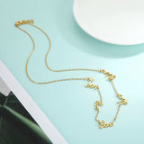 Lemegeton Personalized Family Necklace Stainless Steel Nameplate Pendant