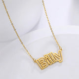 Lemegeton Personalized Name Necklace Stainless Steel Pendant Choker Jewelry