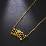 Lemegeton Personalized Name Necklace Stainless Steel Pendant Choker Jewelry