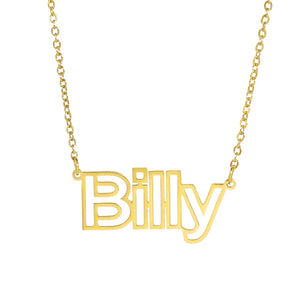 Lemegeton Personalized Name Necklace Stainless Steel Pendant Choker Jewelry