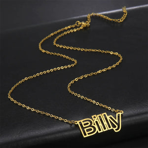 Lemegeton Personalized Name Necklace Stainless Steel Pendant Choker Jewelry