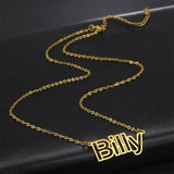 Lemegeton Personalized Name Necklace Stainless Steel Pendant Choker Jewelry