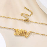 Lemegeton Personalized Name Necklace Stainless Steel Pendant Choker Jewelry