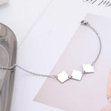 Personalized Name Words Bracelet Stainless Steel Engraved Bangle Jewelry
