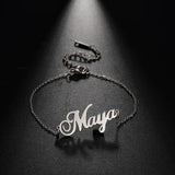 Lemegeton Stainless Steel Bracelet for Women Nameplate Jewelry