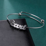 Lemegeton Stainless Steel Name Bracelet Bangle