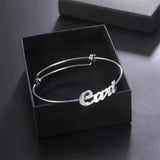 Lemegeton Stainless Steel Name Bracelet Bangle